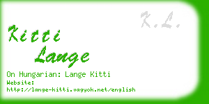 kitti lange business card